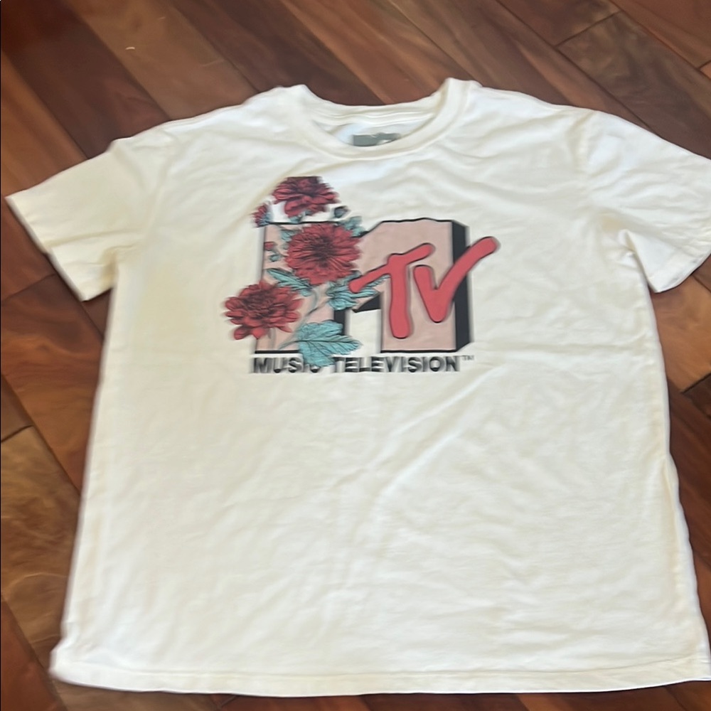 Cream MTV Graphic T-Shirt